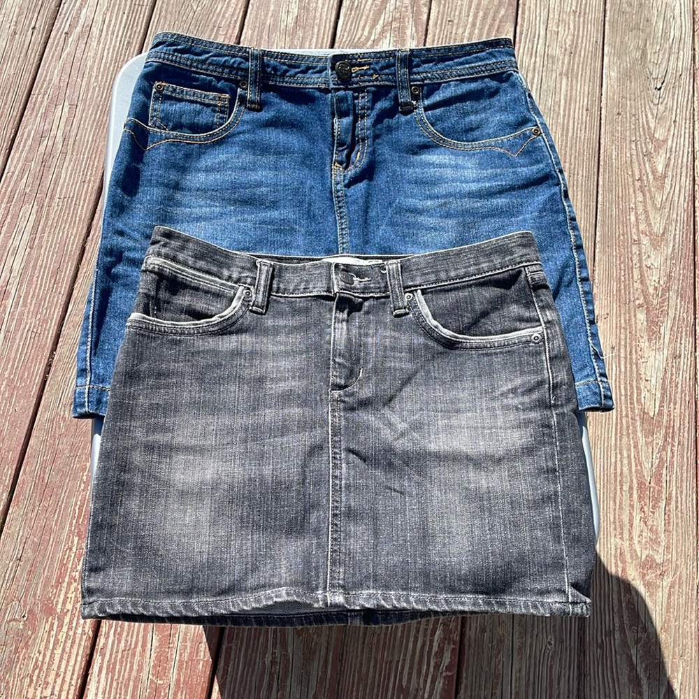 2 Pairs of Denim Skirts Sze 4- Earl Jean and Paper Denim & Cloth